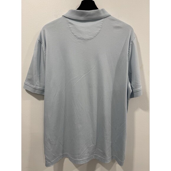 UNTUCKit Damaschino Smart Polo Shirt Mens XL Light Blue Cotton Short Sleeve - Picture 3 of 7